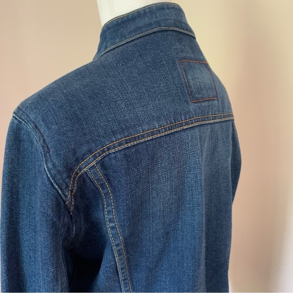 Levi’s Denim Jean Jacket with Nehru Collar Juniors Size 7/9 Excellent Condition - Picture 6 of 8